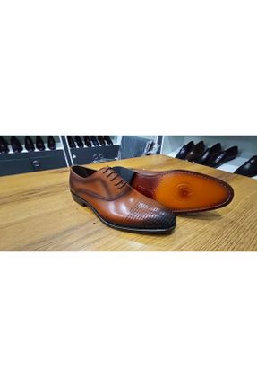 کفش کلاسیک قهوه ای مردانه چرم طبیعی پاشنه کوتاه ( 4 - 1 cm ) پاشنه ساده کد 788631990