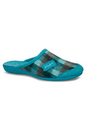 دمپائی خانگی فیروزه ای زنانه پارچه ای Ceyo - کد 5896832