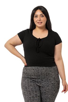 بادی سایز بزرگ مشکی زنانه سایز بزرگ DISENTIS MODEST - کد 788656527