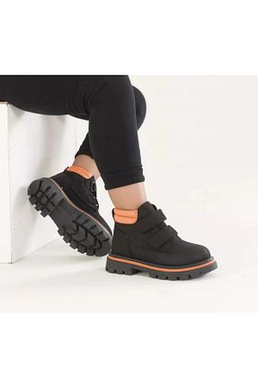 بوت / نیم بوت مشکی بچه گانه چرم مصنوعی Arzen - کد 788708217