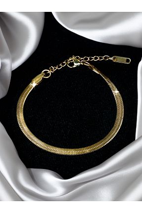 دستبند استیل (فولاد) طلائی زنانه استیل (فولاد) ZuTrenD - کد 776888056