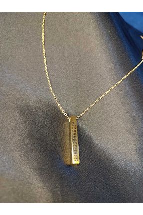 گردنبند استیل ( فولاد ) طلائی زنانه استیل (فولاد) JHTshop - کد 788847769