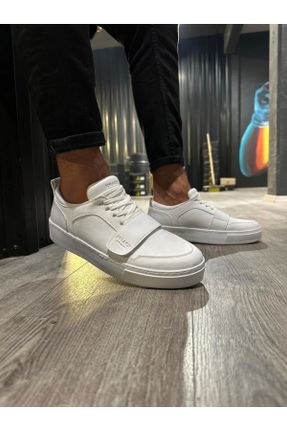 کفش کژوال سفید مردانه چرم مصنوعی پاشنه کوتاه ( 4 - 1 cm ) پاشنه ساده کد 788854084