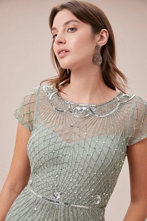 لباس مجلسی و فارغ التحصیلی سبز زنانه بافتنی Oleg Cassini - کد 789121925
