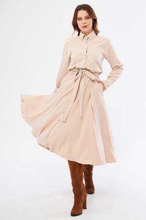 لباس بژ زنانه بافتنی Bidoluelbise - کد 789179677