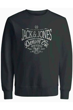 سوئیشرت طوسی مردانه ساده Jack & Jones - کد 789250357