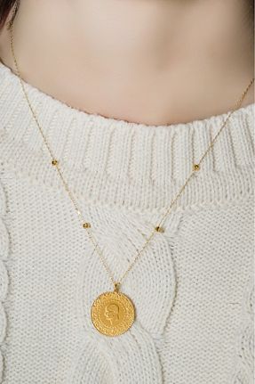 گردنبند طلا زرد زنانه 14 عیار aytekgold - کد 789255728