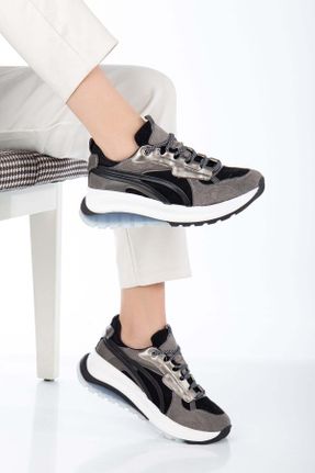 کفش کژوال مشکی زنانه چرم مصنوعی پاشنه متوسط ( 5 - 9 cm ) پاشنه ضخیم کد 787868260