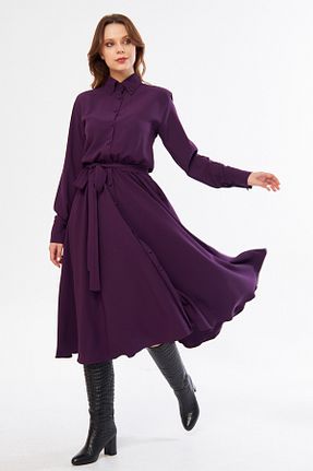 لباس بنفش زنانه بافتنی Bidoluelbise - کد 789181667