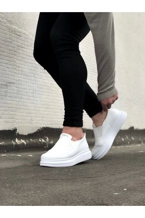 کفش کژوال سفید مردانه پاشنه کوتاه ( 4 - 1 cm ) پاشنه ساده کد 789384090