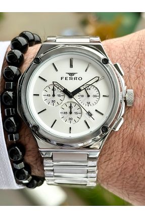 ساعت مچی طوسی مردانه 41-45 میلی متر FERRO - کد 315896855