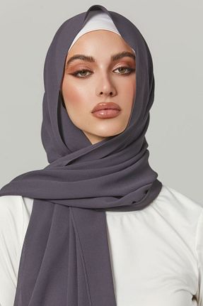 شال طوسی زنانه پنبه ای myDea - کد 789328106