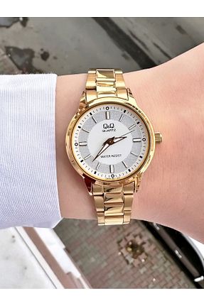 ساعت مچی طلائی زنانه 36-40 میلی متر Q&Q - کد 789440951