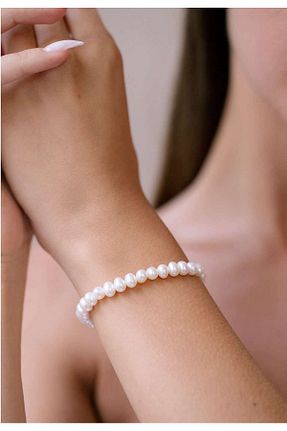 دستبند مروارید سفید مروارید آب شیرین Ecru Atelier - کد 756220342