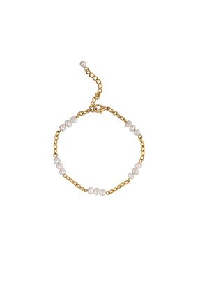 دستبند مروارید طلائی مروارید آب شیرین Ecru Atelier - کد 695983559