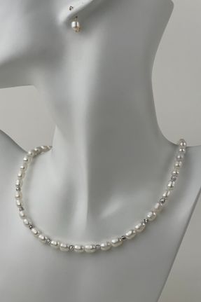 گردنبند جواهر سفید زنانه کد 789638966