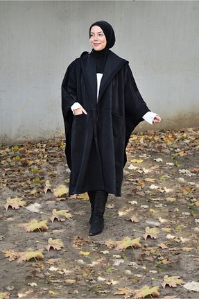 پانچو حجاب مشکی زنانه بافتنی Nowa Scarf - کد 789645504