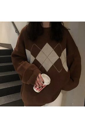 پلیور قهوه ای زنانه Baklava AtegeWear - کد 789833496