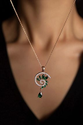 گردنبند نقره صورتی زنانه 925 عیار Sinsirella - کد 790037136