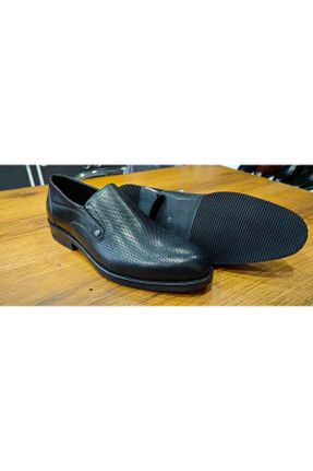 کفش کلاسیک مشکی مردانه چرم طبیعی پاشنه متوسط ( 5 - 9 cm ) پاشنه ضخیم کد 790045752