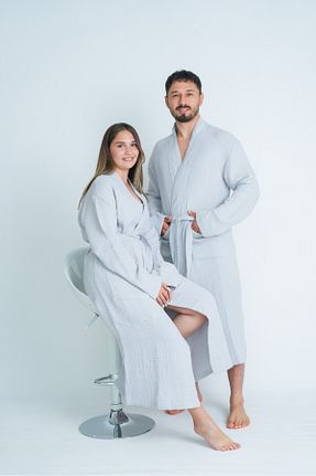 حوله پالتوئی طوسی زنانه Müslin Natural - کد 771439903