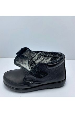 بوت / نیم بوت مشکی زنانه چرم خالص Ayakkabı Bahçesi - کد 790066406