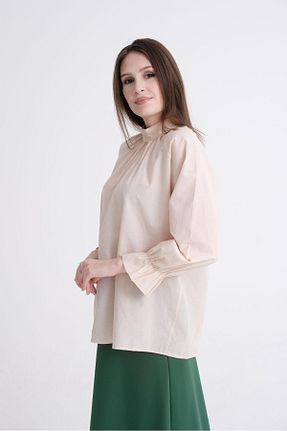 پیراهن بژ زنانه رگولار CNG MODA - کد 789763557