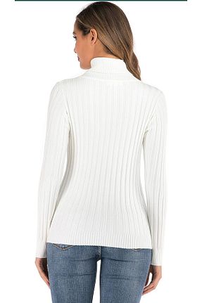 پلیور سفید زنانه ساده youknitwear you - کد 789961590