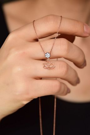 گردنبند نقره صورتی زنانه 925 عیار Sinsirella - کد 790043395