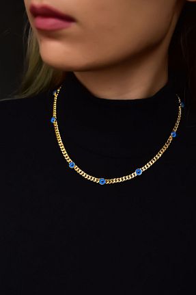 گردنبند نقره طلائی زنانه 925 عیار Sinsirella - کد 790040796
