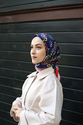 روسری رنگی پلی استر Akel - کد 761383218