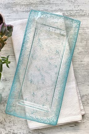 سینی فیروزه ای شیشه Sunu - کد 470911162