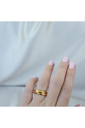انگشتر استیل (فولاد) طلائی زنانه استیل (فولاد) Choix Du Jour - کد 790022637