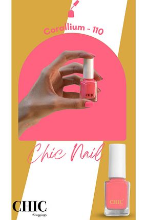 لاک ناخن صورتی Chic Nail - کد 355245590