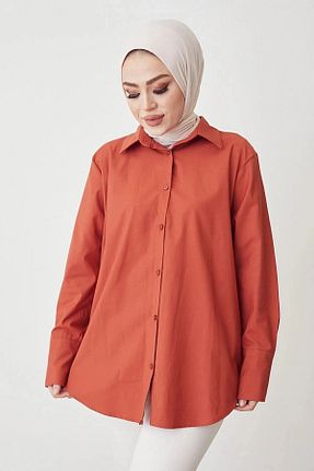 پیراهن حجاب نارنجی زنانه رگولار hazelin - کد 778660963