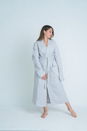 حوله پالتوئی طوسی زنانه Müslin Natural - کد 771439903
