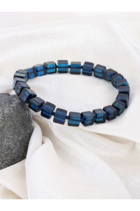 دستبند جواهر آبی زنانه سنگ طبیعی کد 741167921