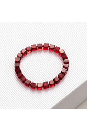 دستبند جواهر قرمز زنانه سنگ طبیعی کد 721166674