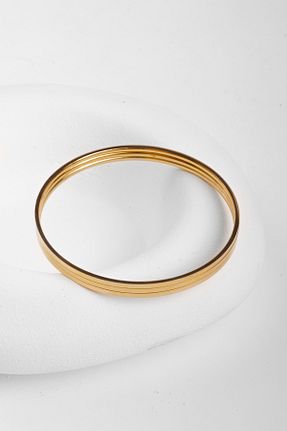 دستبند استیل (فولاد) طلائی زنانه استیل (فولاد) modamall - کد 789648027
