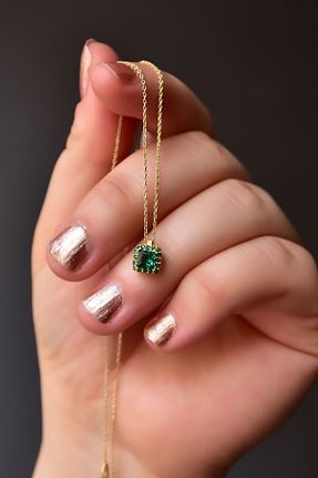 گردنبند نقره طلائی زنانه 925 عیار Sinsirella - کد 790041961