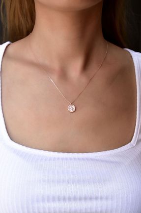گردنبند نقره صورتی زنانه 925 عیار Sinsirella - کد 790042620