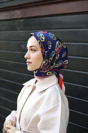 روسری رنگی پلی استر Akel - کد 761383218