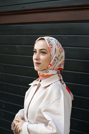 روسری رنگی پلی استر Akel - کد 761378933
