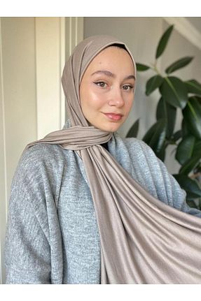 شال قهوه ای زنانه پنبه ای Zaina Official - کد 789988579