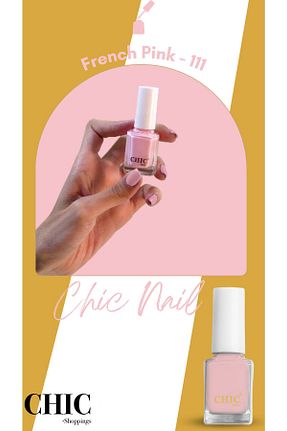 لاک ناخن صورتی Chic Nail - کد 355246182