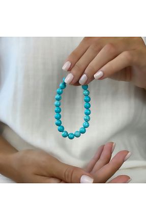 دستبند جواهر فیروزه ای زنانه سنگ طبیعی Padore Accessory - کد 790081249