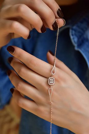 دستبند نقره صورتی زنانه 925 عیار Sinsirella - کد 790132606