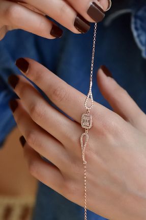 دستبند نقره صورتی زنانه 925 عیار Sinsirella - کد 790132606