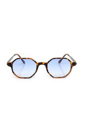 عینک آفتابی آبی زنانه 56 UV400 فلزی هندسی کد 790283988