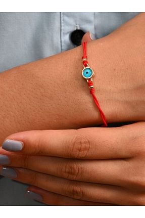 دستبند جواهر قرمز زنانه منجق TÜKKAN ACCESSORİES - کد 358850002